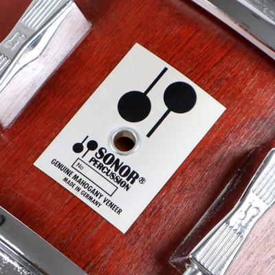 【中古】 スネアドラム ソナー SONOR D-516MR Phonic Series 14×6.5 マホガニーカラー エンブレム