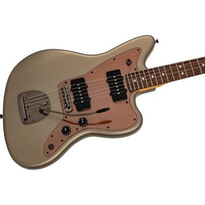 Fender フェンダー Made in Japan Hybrid II 2026 Collection Jazzmaster RW Matte Champagne Mirage エレキギター ジャズマスター ボディ斜めアングル画像