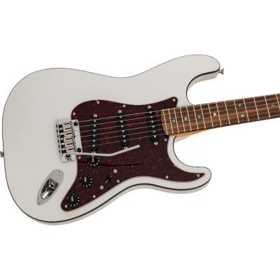 Fender フェンダー Made in Japan Limited Active Modern Stratocaster RW Feather Gray エレキギター ストラトキャスター ボディ斜めアングル画像