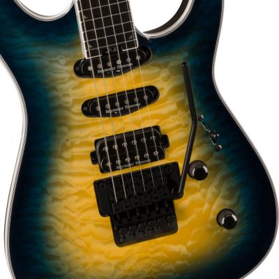 【訳あり】Jackson ジャクソン Pro Plus Series Soloist SLA3Q Amber Blue Burst エレキギター アウトレット ピックアップ、ブリッジ、コントロール