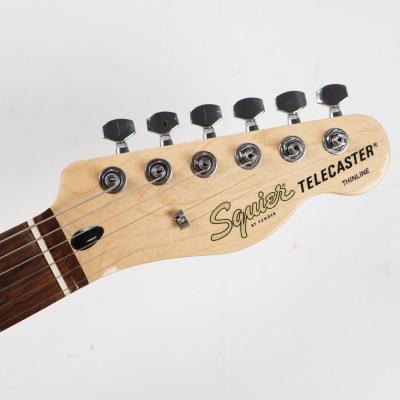 【訳あり】Squier スクワイヤー スクワイア Affinity Series Telecaster Thinline Laurel Fingerboard Black Pickguard Olympic White エレキギター アウトレット ヘッド画像