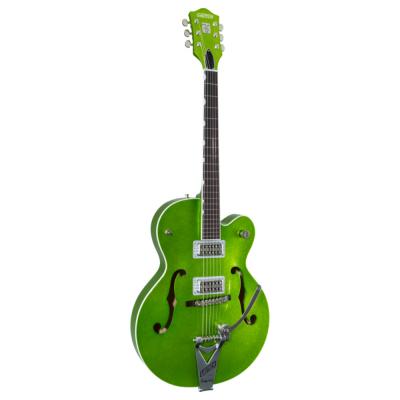 GRETSCH グレッチ G6120T-HR Brian Setzer Signature Hot Rod Hollow Body with Bigsby Extreme Coolant Green Sparkle エレキギター 右斜めアングル画像