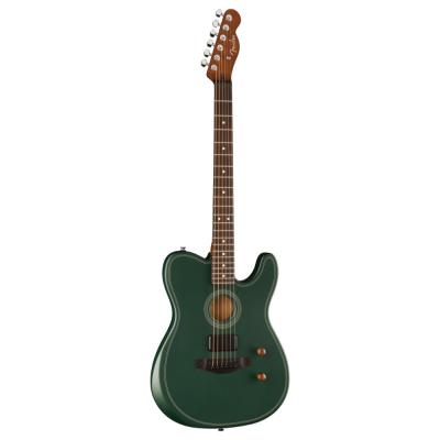 Fender フェンダー FSR Acoustasonic Standard Telecaster British Racing Green エレクトリックアコースティックギター 斜めアングル画像