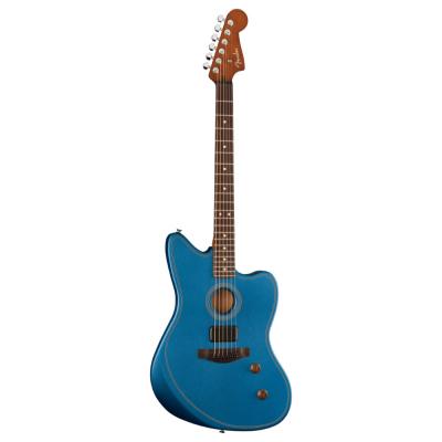 Fender フェンダー FSR Acoustasonic Standard Jazzmaster Lake Placid Blue エレクトリックアコースティックギター 斜めアングル画像