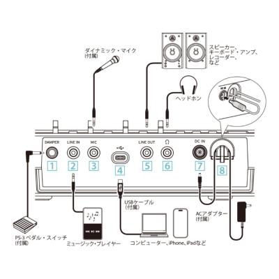 KORG Liano Live L1 LIVE 電子ピアノ コルグ 配線図画像
