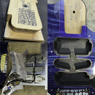 【中古】 エレキギター Freedom Custom Guitar Research HYDRA-FRT 24F 瑠璃(RRI) 2016年製 フリーダム ハイドラ フロイドローズタイプブリッジ ピックアップ