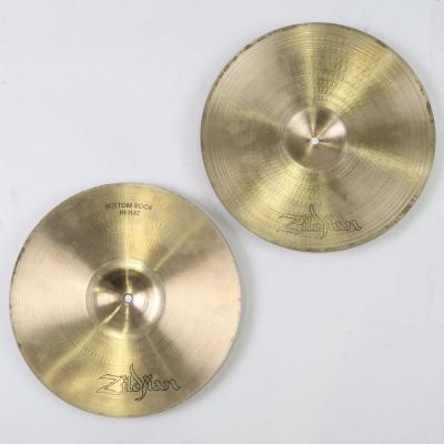 【中古】 ハイハットシンバル ジルジャン ZILDJIAN A Zildjian ROCK HI HAT 15インチ ペア 70s〜80s ビンテージシンバル 裏面