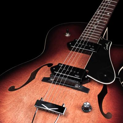 Godin ゴダン 5th Avenue CW Kingpin II Vintage Burst エレキギター フルアコギター ボディアップ画像
