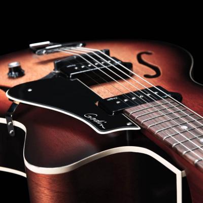Godin ゴダン 5th Avenue CW Kingpin II Vintage Burst エレキギター フルアコギター ピックガード画像