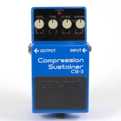 【中古】 コンプレッサー エフェクター BOSS CS-3 Compression Sustainer Made in Japan ギターエフェクター 正面