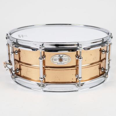 【中古】 スネアドラム パール Pearl SensiTone Bronze Custom Alloy 14x5 ブロンズシェル