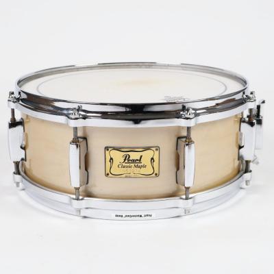 【中古】 スネアドラム パール Pearl Classic Maple 14x5.5 メイプルシェル MADE IN JAPAN