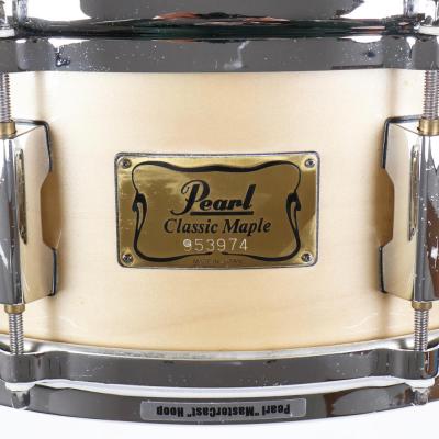 【中古】 スネアドラム パール Pearl Classic Maple 14x5.5 メイプルシェル MADE IN JAPAN ロゴ