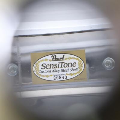 【中古】 スネアドラム パール Pearl SensiTone Steel Custom Alloy 14x5.5 スチールシェル 詳細画像