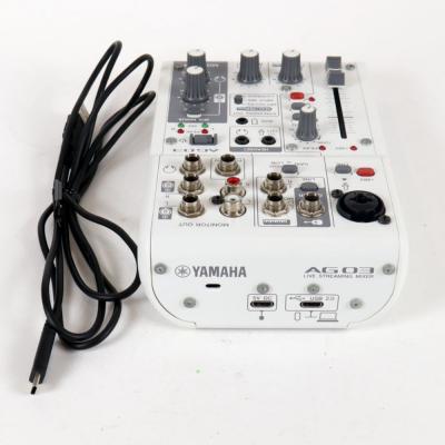 【中古】 ミキサー ヤマハ YAMAHA AG03 mk2 W ライブストリーミングミキサー ホワイト 背面