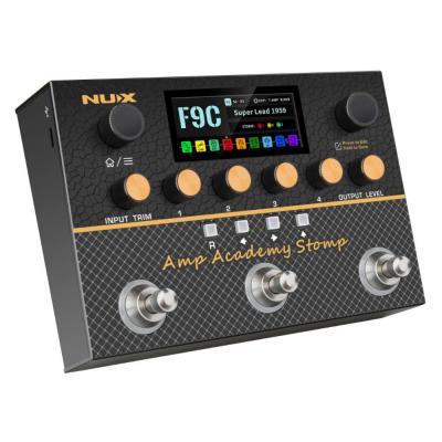 NUX ニューエックス Amp Academy Stomp アンプモデラー マルチエフェクター ギターエフェクター 左斜めアングル画像