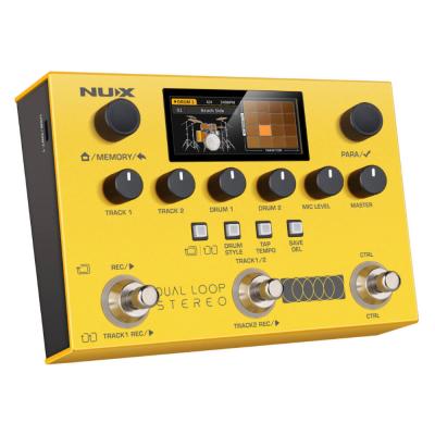NUX ニューエックス Dual Loop Stereo デュアルトラックループペダル ルーパー ギターエフェクター 左斜めアングル画像