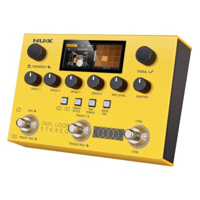 NUX ニューエックス Dual Loop Stereo デュアルトラックループペダル ルーパー ギターエフェクター 右斜めアングル画像