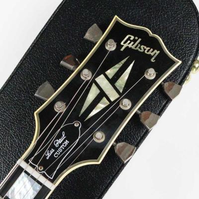【中古】 エレキギター Gibson Custom Shop Murphy Lab 1968 Les Paul Custom Ebony Ultra Light Aged Nickel Hardware 2024年製 4.04kg 軽量個体 ギブソン マーフィーラボ レスポールカスタム ヘッド画像