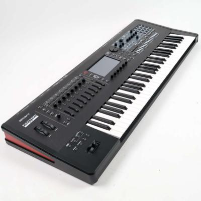 【中古】 シンセサイザー ローランド ROLAND FANTOM-6EX MUSIC WORKSTATION キーボード 61鍵盤 セミウェイテッド ファントム 左サイド