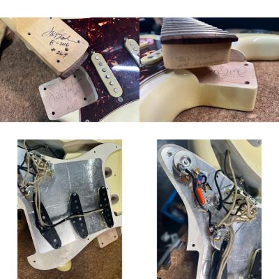 【中古】 エレキギター J.W.Black Guitars JWB-S Olympic White Medium Soft Aged 2016年製 ストラトタイプ JWブラック ピックアップ、ネック