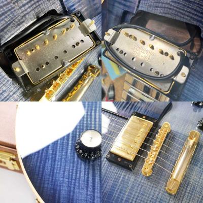 【中古】 エレキギター Momose ML-Premium/FT BL-B 極上杢目のフレイムトチトップ&1Pバックボディ モモセ Deviser 内部 傷