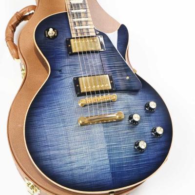 【中古】 エレキギター Momose ML-Premium/FT BL-B 極上杢目のフレイムトチトップ&1Pバックボディ モモセ Deviser ボディ画像