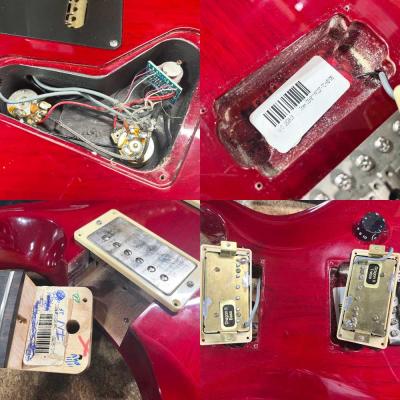 【中古】 エレキギター PRS CE Mahogany 22 Vintage Cherry 2003年製 Wide Fatネック Dragon IIピックアップ搭載 Paul Reed Smith ポールリードスミス Classic Electric 内部