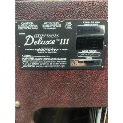 【中古】 ギターアンプ FENDER HOT ROD DELUXE III WINE/WHEAT フェンダー コンボアンプ シリアル画像