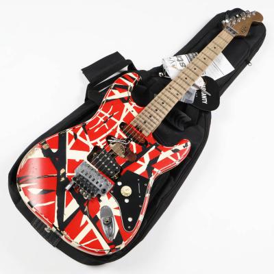 【中古】 エレキギター EVH Striped Series Frankenstein Frankie Maple Fingerboard Red with Black Stripes Relic 2021年製 Eddie Van Halen Model ヴァンヘイレン