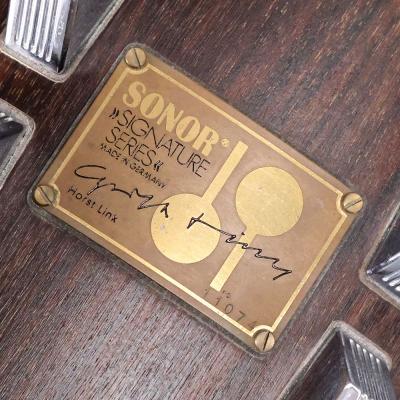 【中古】 スネアドラム ソナー SONOR HLD-580 Horst Link Signature 14x8 エンブレム