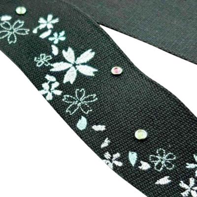 Grande uomo グランデウオモ TENDER STRAP TS-2 AC 桜スペシャル Black ギターストラップ