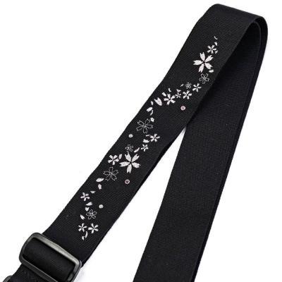 Grande uomo グランデウオモ TENDER STRAP TS-2 AC 桜スペシャル Black ギターストラップ アップ画像