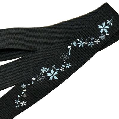 Grande uomo グランデウオモ TENDER STRAP TS-2 AC 雪桜 Black ギターストラップ