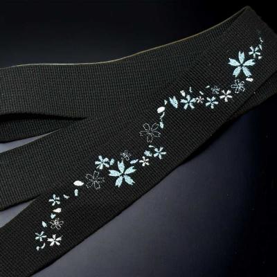 Grande uomo グランデウオモ TENDER STRAP TS-2 AC 雪桜 Black ギターストラップ アップ画像