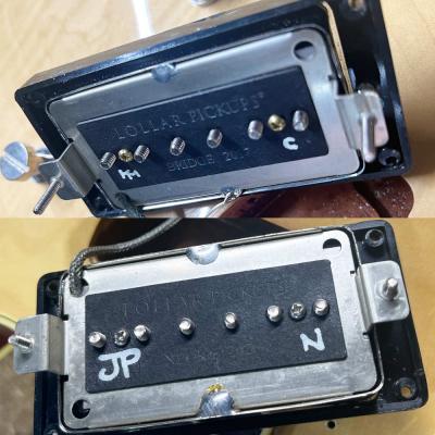 【中古】 エレキギター Fujigen フジゲン MSA-HP NAT Mod. 2008年製 Loller P-90タイプピックアップ搭載 MasterField セミアコースティックギター 内部