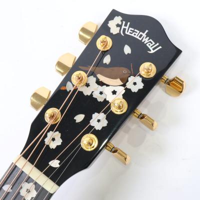 【中古】 アコースティックギター HEADWAY HD-YOZAKURA’19 A,S/ATB YZB(夜桜ブラック) 2019年製 ヘッドウェイ 夜桜 桜シリーズ 詳細画像