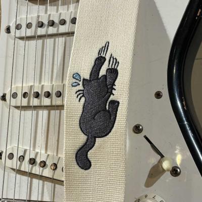 Grande uomo グランデウオモ TENDER STRAP TS-2 AC ずり落ちキャット White ギターストラップ アップ画像