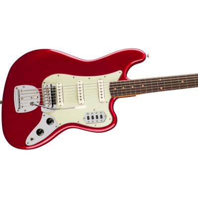 Fender フェンダー Vintera III Early ’60s Bass VI RW Candy Apple Red 6弦エレキベース ボディ斜めアングル画像