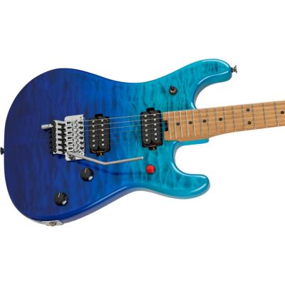 EVH イーブイエイチ 5150 Series Deluxe QM Baked Maple Pacific Drift エレキギター ボディ斜めアングル画像