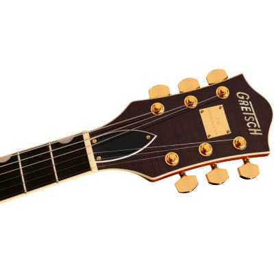 GRETSCH グレッチ Broadkaster LX Figured Center Block with String-Thru Bigsby and Gold Hardware Bourbon Stain エレキギター ヘッド画像