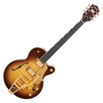 GRETSCH グレッチ Broadkaster Jr. LX Figured Center Block with String-Thru Bigsby and Gold Hardware Ebony Fingerboard Caramel エレキギター