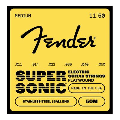 Fender フェンダー 50M SuperSonic 50 Stainless Flatwound Electric Guitar Strings 11-50 エレキギター弦