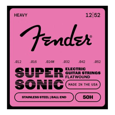 Fender フェンダー 50H SuperSonic 50 Stainless Flatwound Electric Guitar Strings 12-52 エレキギター弦