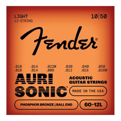 Fender フェンダー 60-12L AuriSonic Phosphor Bronze 12-String Acoustic Guitar Strings 10-48 12弦アコースティックギター弦