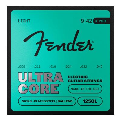 Fender フェンダー 1250L-3 Pack UltraCore 1250 Electric Guitar Strings 09-42 エレキギター弦 3セットパック