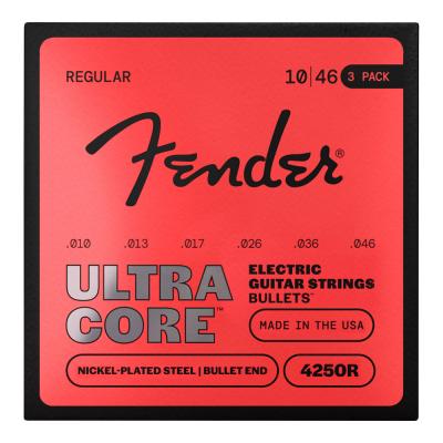 Fender フェンダー 4250R-3 Pack UltraCore 4250 Bullet Electric Guitar Strings 10-46 エレキギター弦 3セットパック