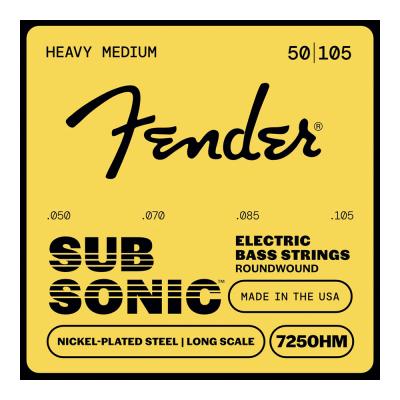 Fender フェンダー 7250HM SubSonic 7250 Nickel-Plated Bass Strings 50-105 エレキベース弦