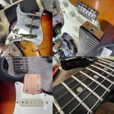 【中古】 エレキギター Crews Maniac Sound Vintage Line Texas Legend with K&T Austin Legendピックアップ 3Tone Sunburst ストラトタイプ 傷