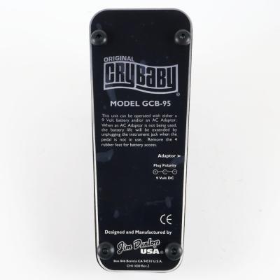 【中古】 ワウ エフェクター JIM DUNLOP ジムダンロップ Cry Baby GCB-95 ワウペダル 本体画像 裏